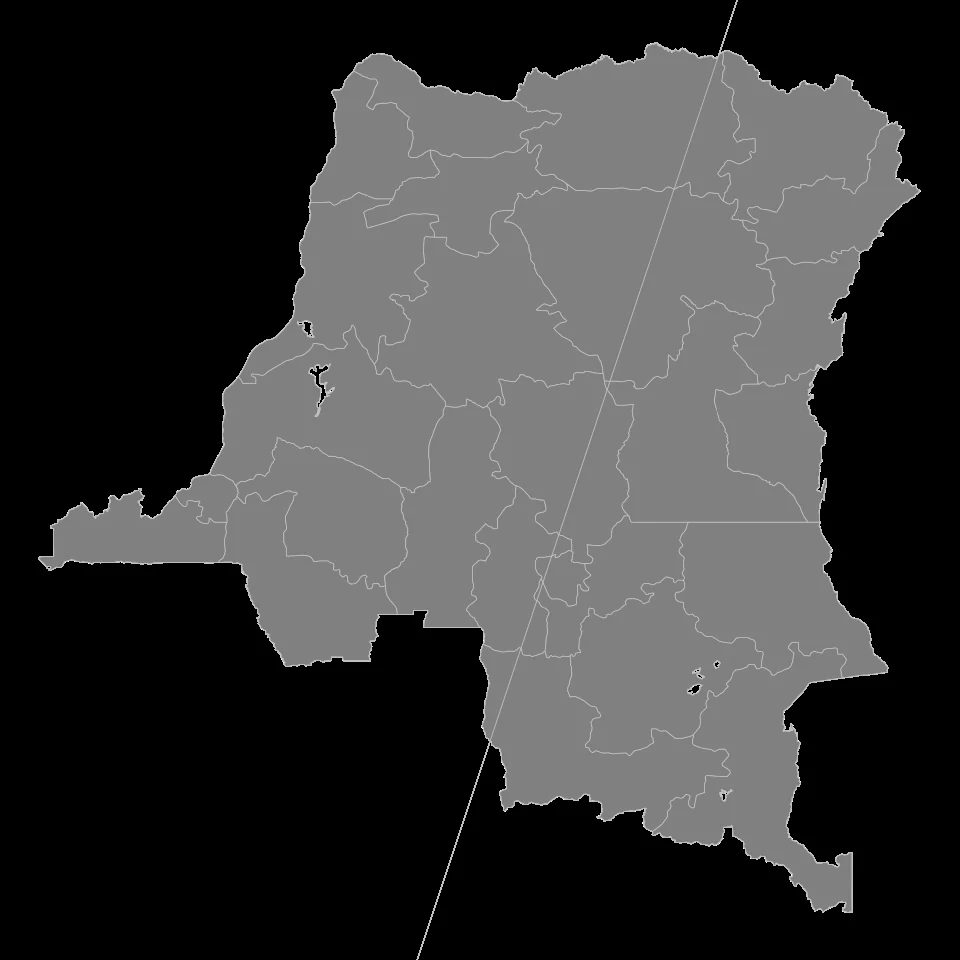 Map showing the provinces of the Democratic Republic of the Congo