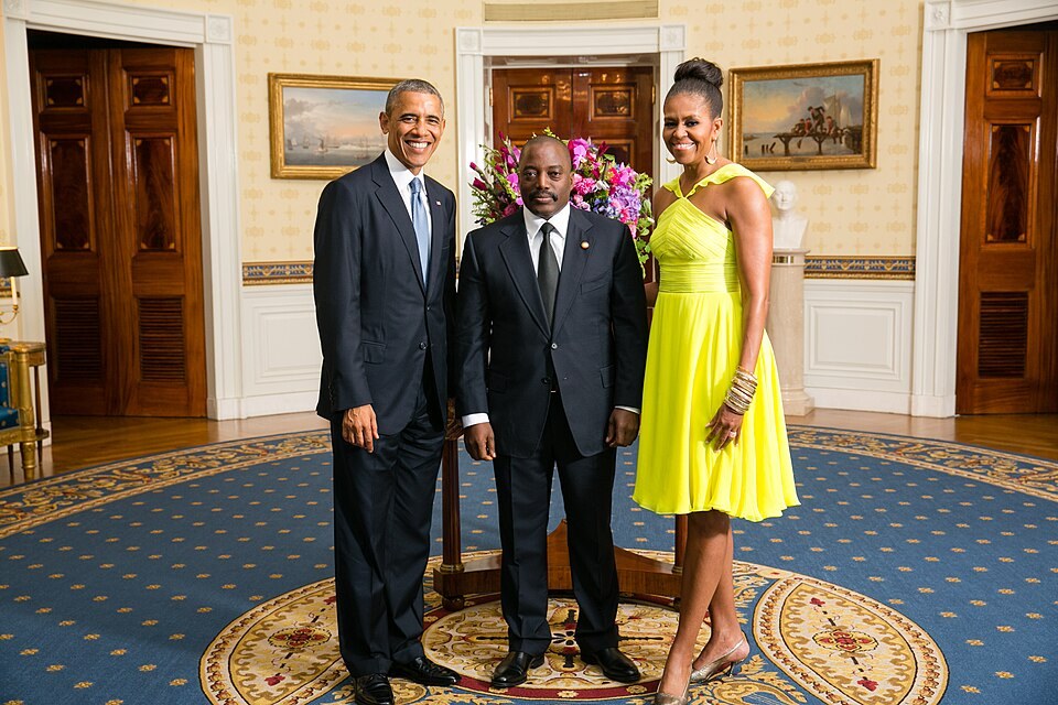 President Joseph Kabila with President Barack Obama and First Lady Michelle Obama