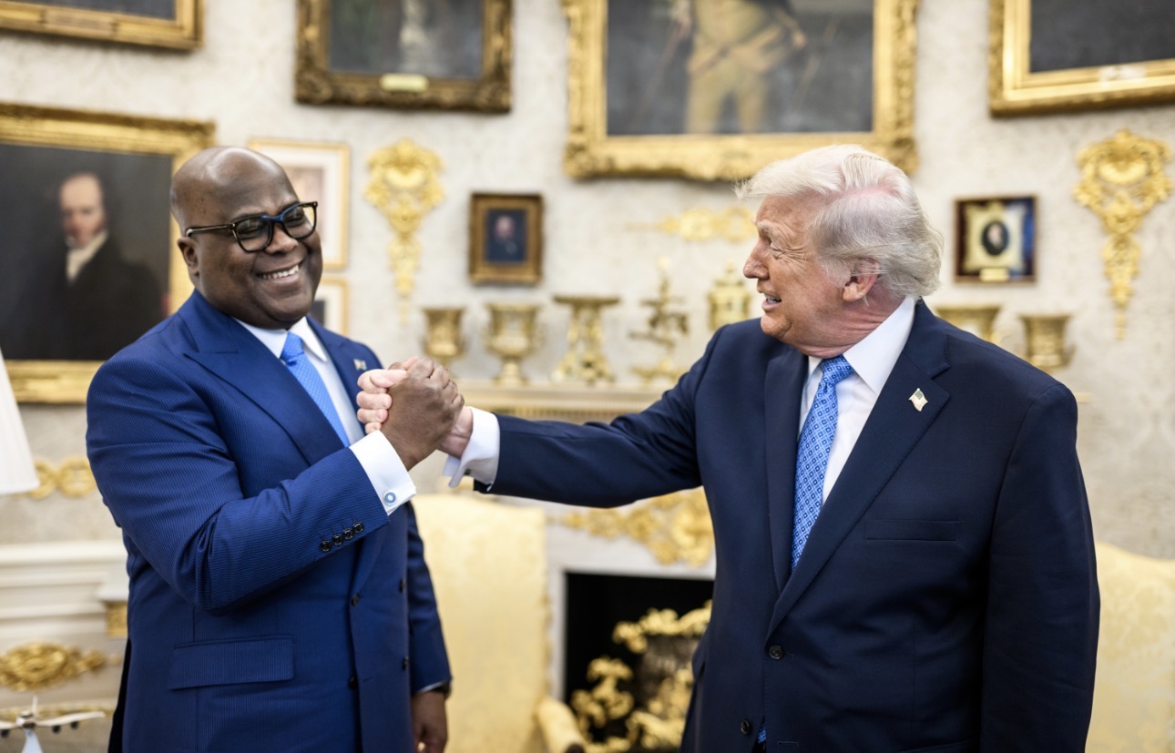 President Félix Tshisekedi with President Donald Trump in the Oval Office