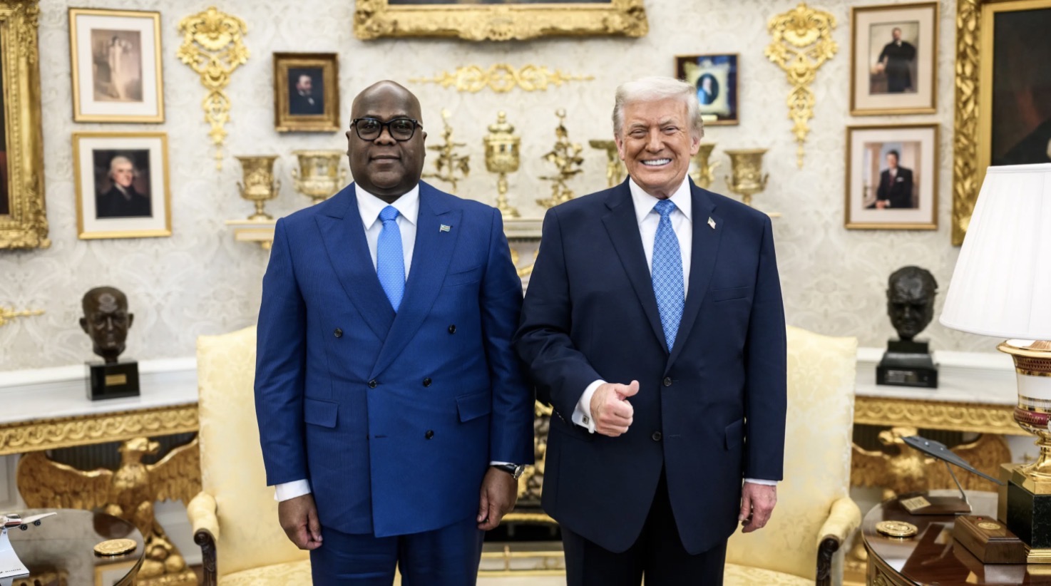 President Félix Tshisekedi with President Donald Trump in the Oval Office